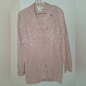 Hugo Boscatti Milano Blush Pink Flowered 2 Piece Suit